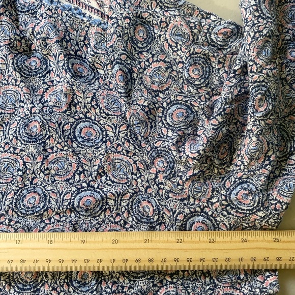 Cynthia Rowley Blue Ruffled 3/4 Sleeve Blouse Size 3X 100% Viscose - Picture 6 of 8